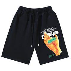 Hand Logo Print Sweatshort