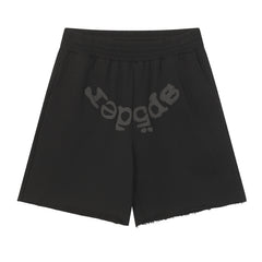 Letter Pattern Shorts #S232 Black