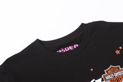 Letter Pattern T-shirt #S T008