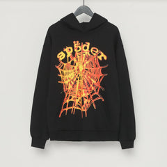 Web Letter Pattern Hoodie #S224