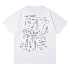 Letter Pattern T-shirt #G525