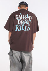 ART THAT KILLS Graffiti eyeball print loose short-sleeved T-shirts
