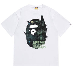 Halloween  Mansion Head Tee