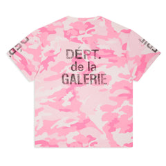 Pink Camouflage Letter Pattern T-shirt #G560