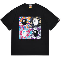 Front And Back Printed Short-Sleeved Tee