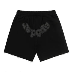Letter Pattern Rhinestones Shorts #S959