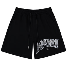 Letter Print Shorts #A8719