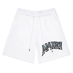 Letter Print Shorts #A8719