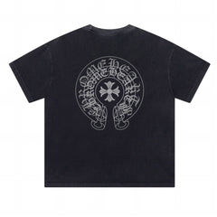 CH Patterned Washed Distressed T-shirt