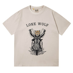 Wolf Motorcycle Pattern T-shirt #G529