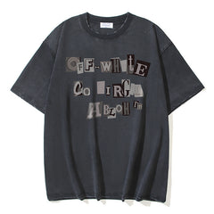 Washed Letter T-shirt