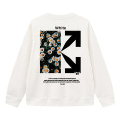 Off White Arrow Pattern Printed Sweatshirts