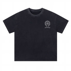 CH Patterned Washed Distressed T-shirt
