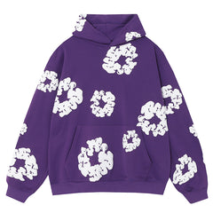 The Cotton Wreath Hoodie Purple