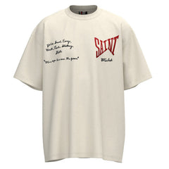 Retro letter logo embroidery printing T-Shirts