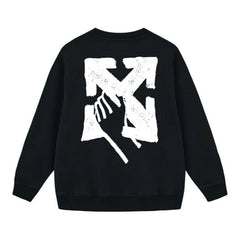 Off White Arrow Pattern Printed Sweatshirts