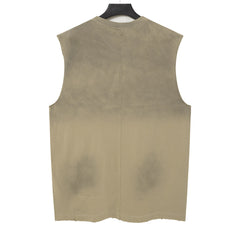 Skull Print Rhinestone Sleeveless T-Shirt Vest #V1500