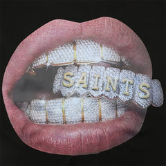 Saint Diamond-studded Teeth Tee