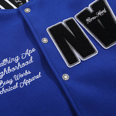 Leather Long Sleeve Baseball Jacket