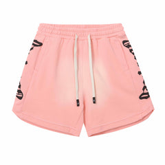 Embroidered Washed Distressed Short #G6689-4