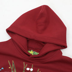 Web Print Gothic Punk Hoodie-Brown #144
