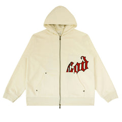 Simple Letters Zip Hoodies